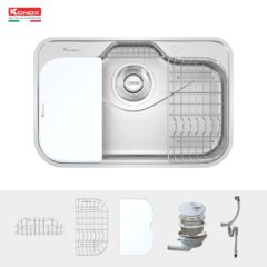 chậu rửa bát 1 hố phong cách Nhật Bản Tari 7851SR phụ kiện chậu rửa bát inox 1 hố chống xước Konox Tari 7851SR chậu rửa bát 1 hố tari 7851sr chau-chong-xuoc-phong-cach-nhat-tari-series Chậu rửa bát chống xước phong cách Nhật TARI 7851SR