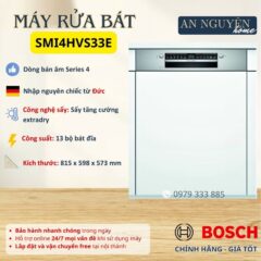 máy rửa bát bán âm Bosch SMI4HVS33E